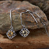 Wholesale Women's Geometric 925 Sterling Silver 18K Gold Plated Natural Color Treasure Pendant Necklace With Gem Setting