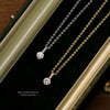 Wholesale Women's Geometric Sterling Silver Moissanite Inlay Pendant Necklace With Cross Chain