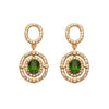 Wholesale Women's Geometric Sterling Silver 925 Plated 18K Gold Set With Gems Earrings