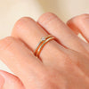 Wholesale Women's Geometric Sterling Silver Ring With Micro Inlaid Zircon And Diamond Design