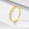 Wholesale Women's Geometric Sterling Silver Ring With Micro Inlaid Zircon And Diamond Design