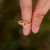 Wholesale Women's Geometric 925 Sterling Silver Sun Ring With Electroplating