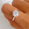 Wholesale Women's Geometric 925 Sterling Silver Zircon Inlaid Electroplated Wedding Ring Light Luxury Gorgeous Fashion Simple Classic
