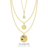 Wholesale Women's Geometric 925 Sterling Silver Zirconia Flower Pendant Cross Chain Necklace