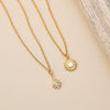 Wholesale Women's Geometric 925 Sterling Silver Zirconia Flower Pendant Cross Chain Necklace