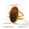Wholesale Women's Geometric Stone Inlaid Stainless Steel Ring