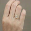 Wholesale Women's Geometric Style Copper Imitation Moonstone Cat's Eye Ring With Zirconia Design