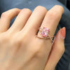 Wholesale Women's Geometric Style Copper Ring Inlaid With Zircon
