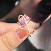 Wholesale Women's Geometric Style Copper Ring Inlaid With Zircon
