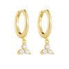 Wholesale Women's Geometric Style Diamond 925 Sterling Silver Earrings