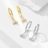 Wholesale Women's Geometric Style Diamond 925 Sterling Silver Earrings