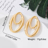Wholesale Women's Geometric Style Electroplated Alloy Earrings With Irregular Circular Design
