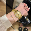 Wholesale Women's Geometric Style S925 Sterling Silver Snake Bone Bracelet Plated With 18K Gold Inlaid Zircon And Diamond