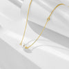 Wholesale Women's Geometric Style 925 Silver Diamond Design Cross Chain Beading Necklace
