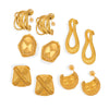 Wholesale Women's Geometric Style 316L Stainless Steel 18K Gold Plated Multilayer Line Texture Stitching Earrings