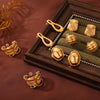 Wholesale Women's Geometric Style 316L Stainless Steel 18K Gold Plated Multilayer Line Texture Stitching Earrings