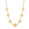 Wholesale Women's Geometric Sunflower Daisy 18K Gold Electroplated Calendering Chain Necklace