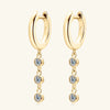 Wholesale Women's Geometric Tassel Moissanite Silver Earrings With Electroplating