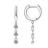 Wholesale Women's Geometric Tassel Moissanite Silver Earrings With Electroplating