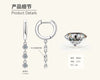 Wholesale Women's Geometric Tassel Moissanite Silver Earrings With Electroplating