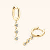 Wholesale Women's Geometric Tassel Moissanite Silver Earrings With Electroplating