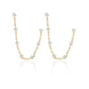 Wholesale Women's Geometric Tassel Zircon Earrings Copper Plated With Real Gold
