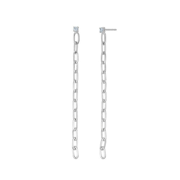 Wholesale Women's Geometric Tassel Zircon Earrings Copper Plated With Real Gold