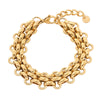 Wholesale Women's Geometric Titanium Steel And 18K Gold Electroplated Fashion Bracelet