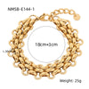 Wholesale Women's Geometric Titanium Steel And 18K Gold Electroplated Fashion Bracelet