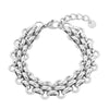Wholesale Women's Geometric Titanium Steel And 18K Gold Electroplated Fashion Bracelet