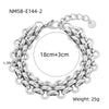 Wholesale Women's Geometric Titanium Steel And 18K Gold Electroplated Fashion Bracelet