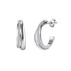 Wholesale Women's Geometric Titanium Steel And 925 Silver Electroplated Earrings With Diamonds