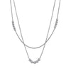 Wholesale Women's Geometric Titanium Steel And Stainless Steel Doublelayered Round Bead Electroplated Calendering Chain Necklace