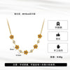 Wholesale Women's Geometric Titanium Steel And Stainless Steel Electroplated Camellia Necklace With Calendering Chain