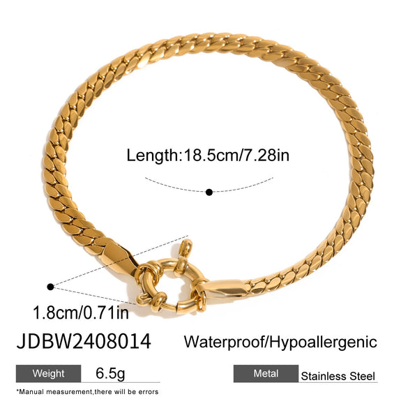 Wholesale Women's Geometric Titanium Steel And Stainless Steel Electroplated Jewelry Bracelet And Necklace Set