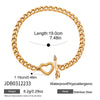 Wholesale Women's Geometric Titanium Steel And Stainless Steel Electroplated Jewelry Bracelet And Necklace Set