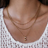 Wholesale Women's Geometric Titanium Steel And Stainless Steel Electroplated Stacked Necklace