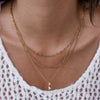 Wholesale Women's Geometric Titanium Steel And Stainless Steel Electroplated Stacked Necklace