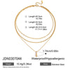 Wholesale Women's Geometric Titanium Steel And Stainless Steel Electroplated Stacked Necklace