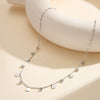Wholesale Women's Geometric Titanium Steel And Stainless Steel Multipendant Necklace With Diamonds Electroplated Calendering Chain