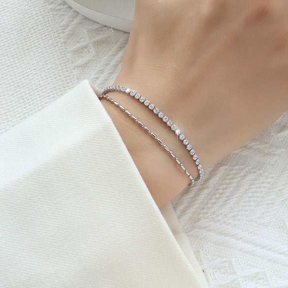 Wholesale Women's Geometric 316L Stainless Steel Electroplated Bracelet Jewelry