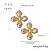 Wholesale Women's Geometric Titanium Steel Electroplated Classic Pearl Earrings