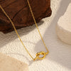 Wholesale Women's Geometric Titanium Steel Electroplated Clavicle Necklace