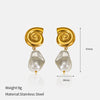Wholesale Women's Geometric Titanium Steel Electroplated Earrings Light Luxury Highend Jewelry