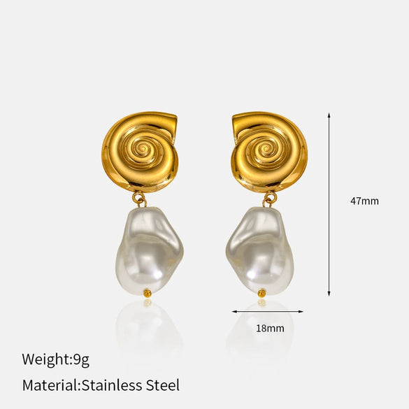 Wholesale Women's Geometric Titanium Steel Electroplated Earrings Light Luxury Highend Jewelry