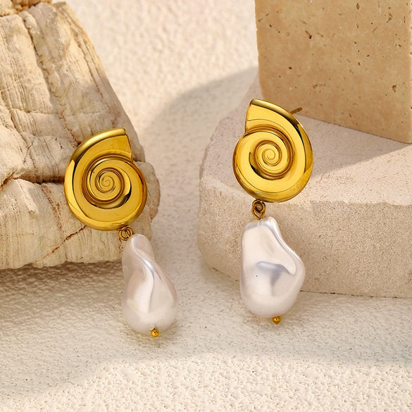 Wholesale Women's Geometric Titanium Steel Electroplated Earrings Light Luxury Highend Jewelry