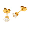 Wholesale Women's Geometric Titanium Steel Electroplated Earrings With Zircon And Pearl Beads