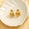 Wholesale Women's Geometric Titanium Steel Electroplated Earrings