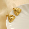 Wholesale Women's Geometric Titanium Steel Electroplated Earrings