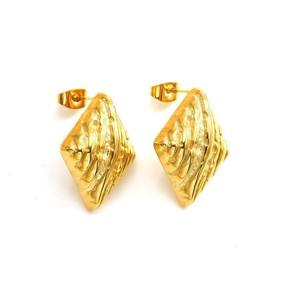 Wholesale Women's Geometric Titanium Steel Electroplated Earrings